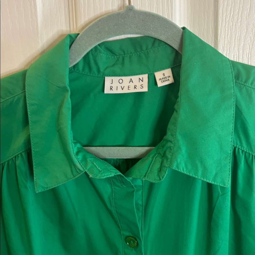 JOAN RIVERS | Bright, kelly green dress, small, short sleeve - EUC - Picture 3 of 7